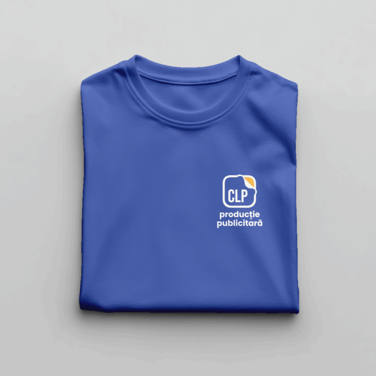 Tricou albastru personalizat cu sigla Creative Logo Print