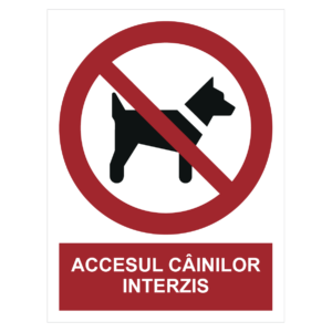 Sticker Accesul câinilor interzis