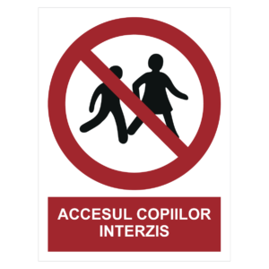 Sticker Accesul copiilor interzis