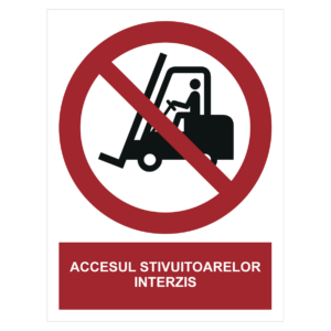 Sticker Accesul stivuitoarelor interzis