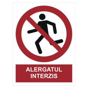 Sticker Alergatul interzis