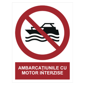 Sticker Ambarcațiunile cu motor interzise