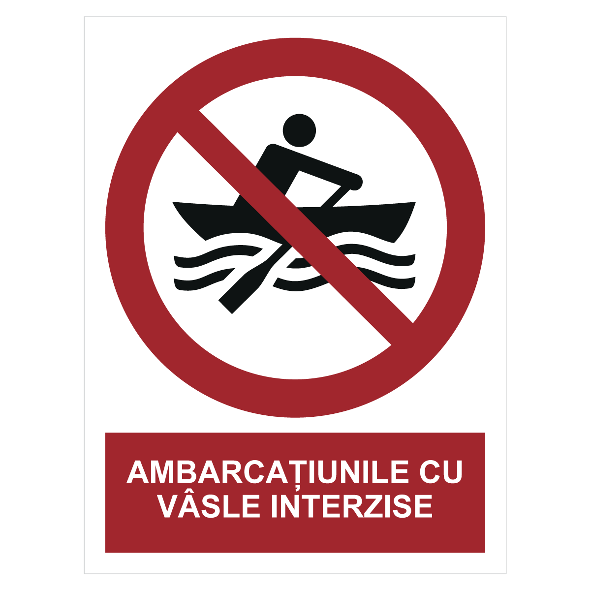 Sticker Ambarcațiunile cu vâsle interzise