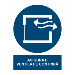 Sticker Asigurați ventilație continuă