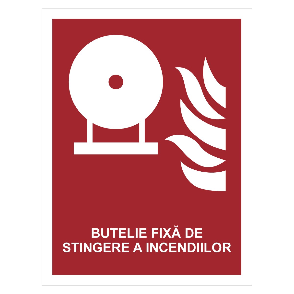 Sticker Butelie fixă de stingere a incendiilor