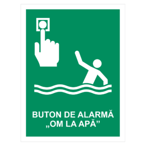 Sticker Buton de alarmă „om la apă”