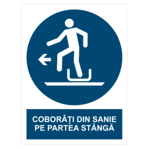 Sticker Coborâți din sanie pe partea stângă