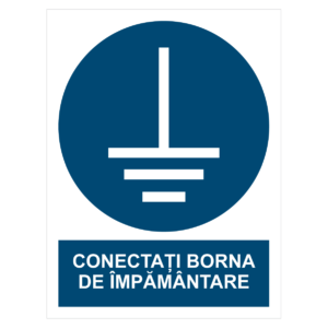 Sticker Conectați borna de împământare