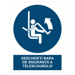 Sticker Deschideți bara de siguranță a telescaunului