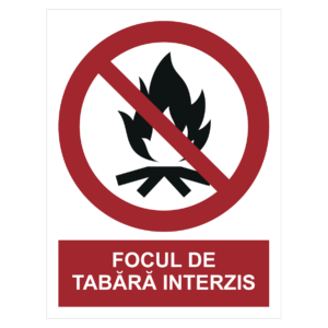 Sticker Focul de tabără interzis