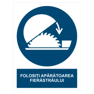 Sticker Folosiți apărătoarea reglabilă a fierăstrăului circular