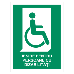 Sticker Ieșire de urgență pentru persoane cu dizabilități (dreapta)