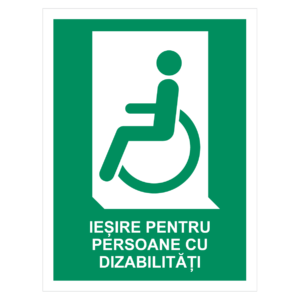 Sticker Ieșire de urgență pentru persoane cu dizabilități (stânga)