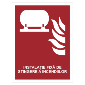 Sticker Instalație fixă de stingere a incendiilor