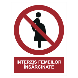 Sticker Interzis femeilor însărcinate