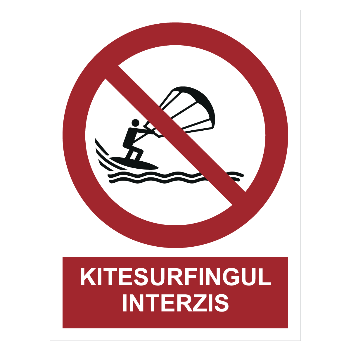 Sticker Kitesurfingul interzis