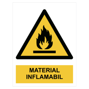 Sticker Material inflamabil