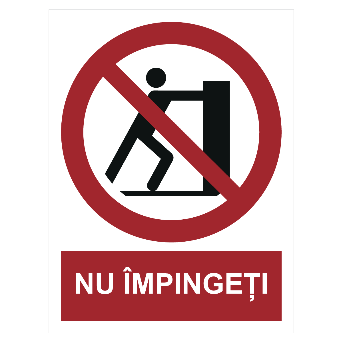 Sticker Nu împingeți