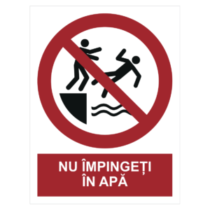 Sticker Nu împingeți în apă