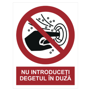 Sticker Nu introduceți degetul în duza de hidromasaj