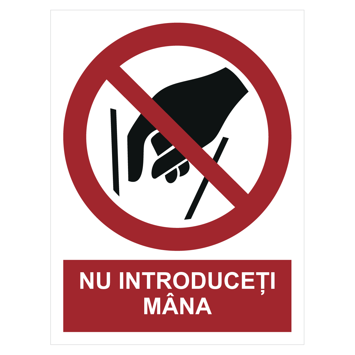 Sticker Nu introduceți mâna