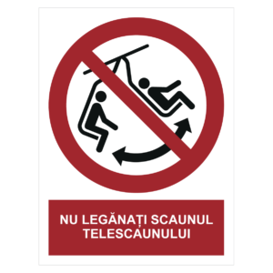 Sticker Nu legănați scaunul telescaunului