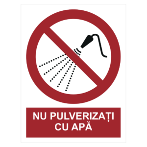 Sticker Nu pulverizați cu apă