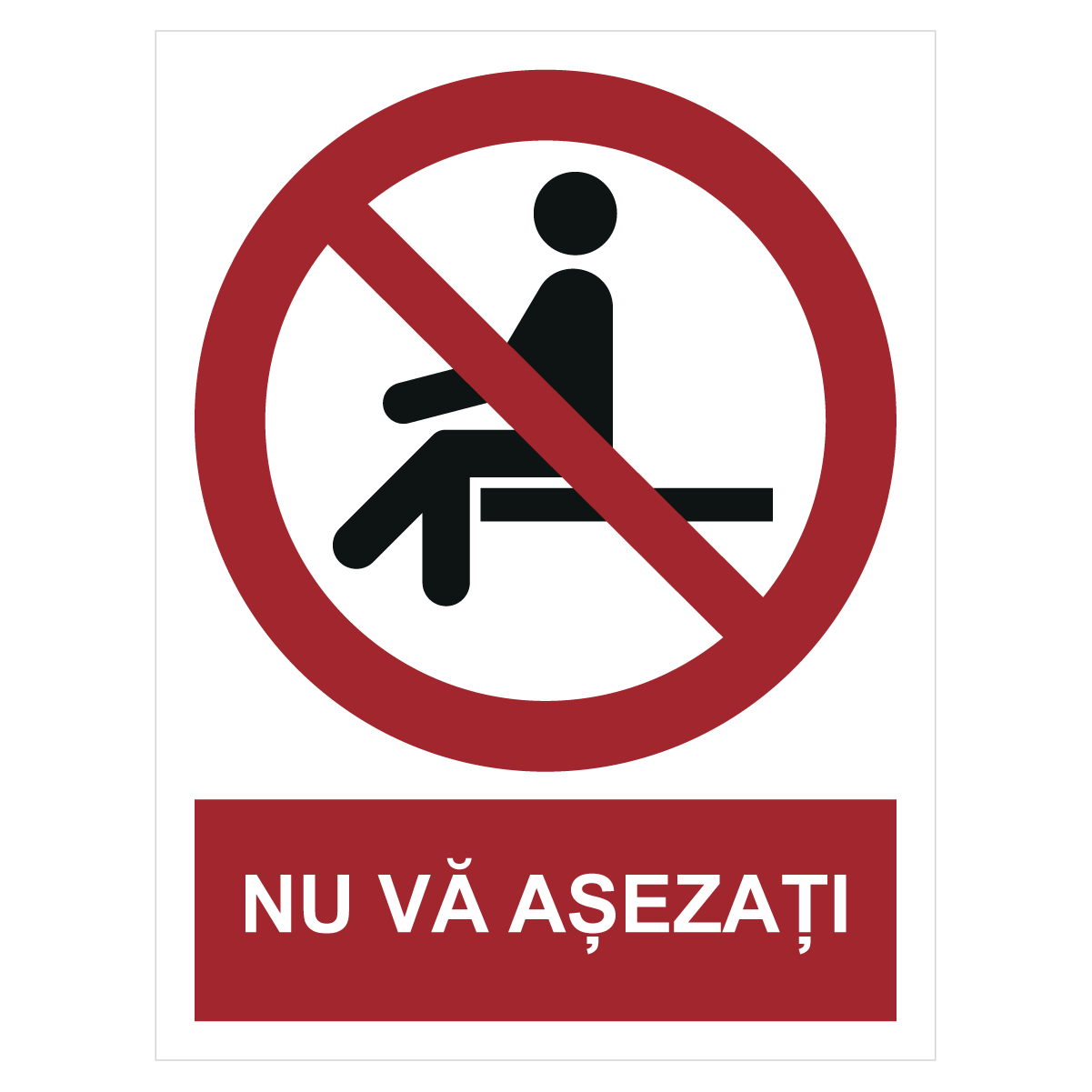 Sticker Nu vă așezați