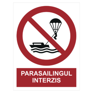 Sticker Parasailingul interzis