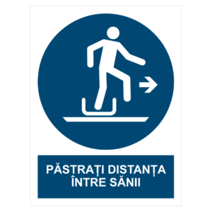 Sticker Păstrați distanța între sănii