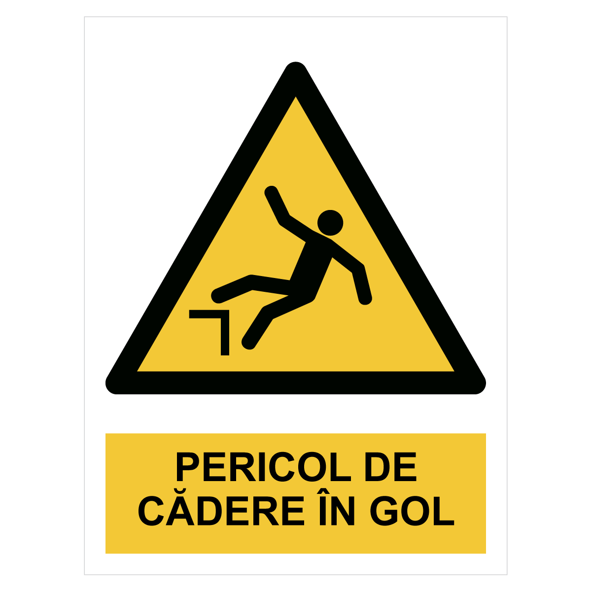 Sticker Pericol de cădere în gol