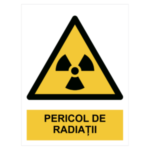 Sticker Pericol de radiații