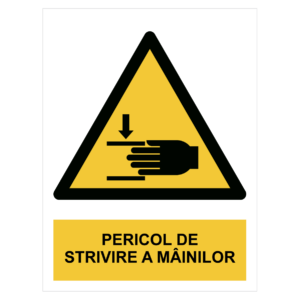 Sticker Pericol de strivire a mâinilor