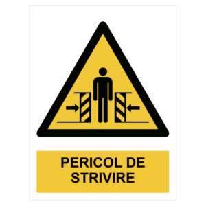 Sticker Pericol de strivire