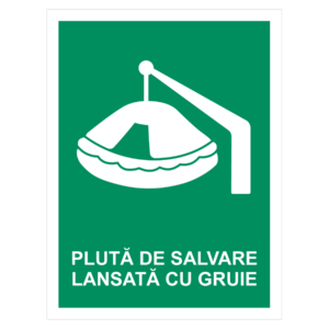 Sticker Plută de salvare lansată cu gruie