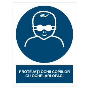 Sticker Protejați ochii copiilor cu ochelari opaci