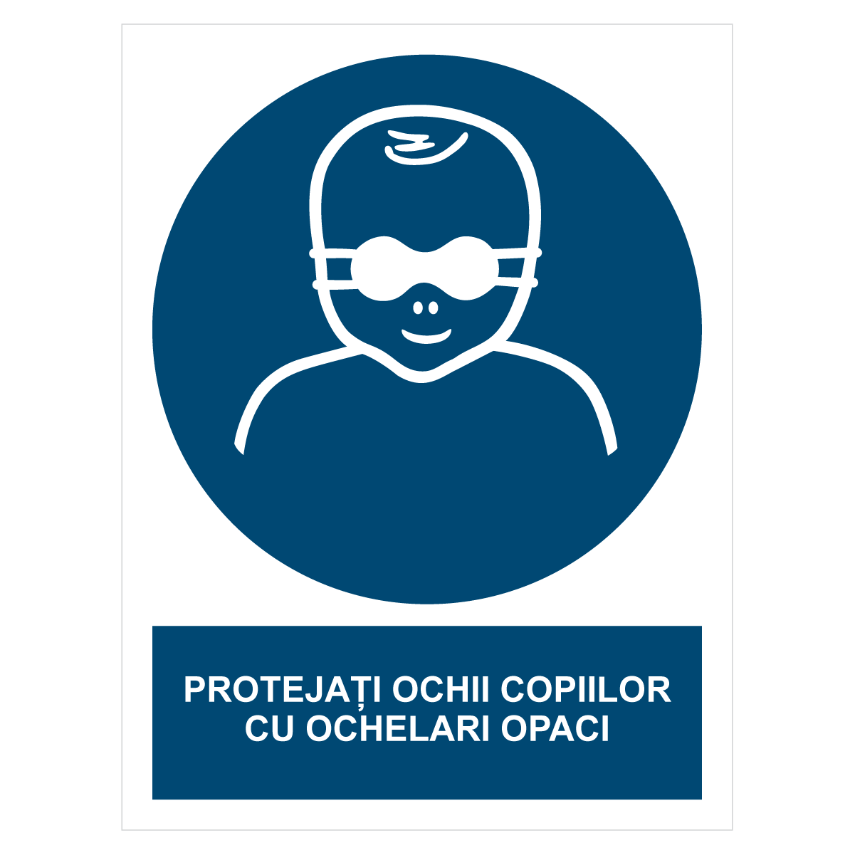 Sticker Protejați ochii copiilor cu ochelari opaci