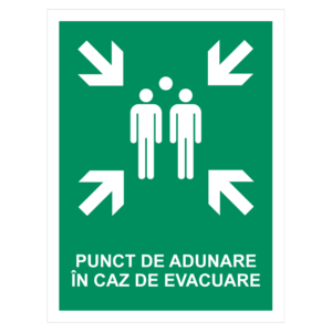 Sticker Punct de adunare în caz de evacuare