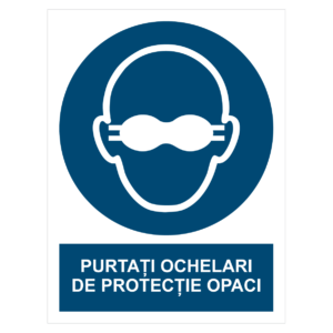 Sticker Purtați ochelari de protecție opaci