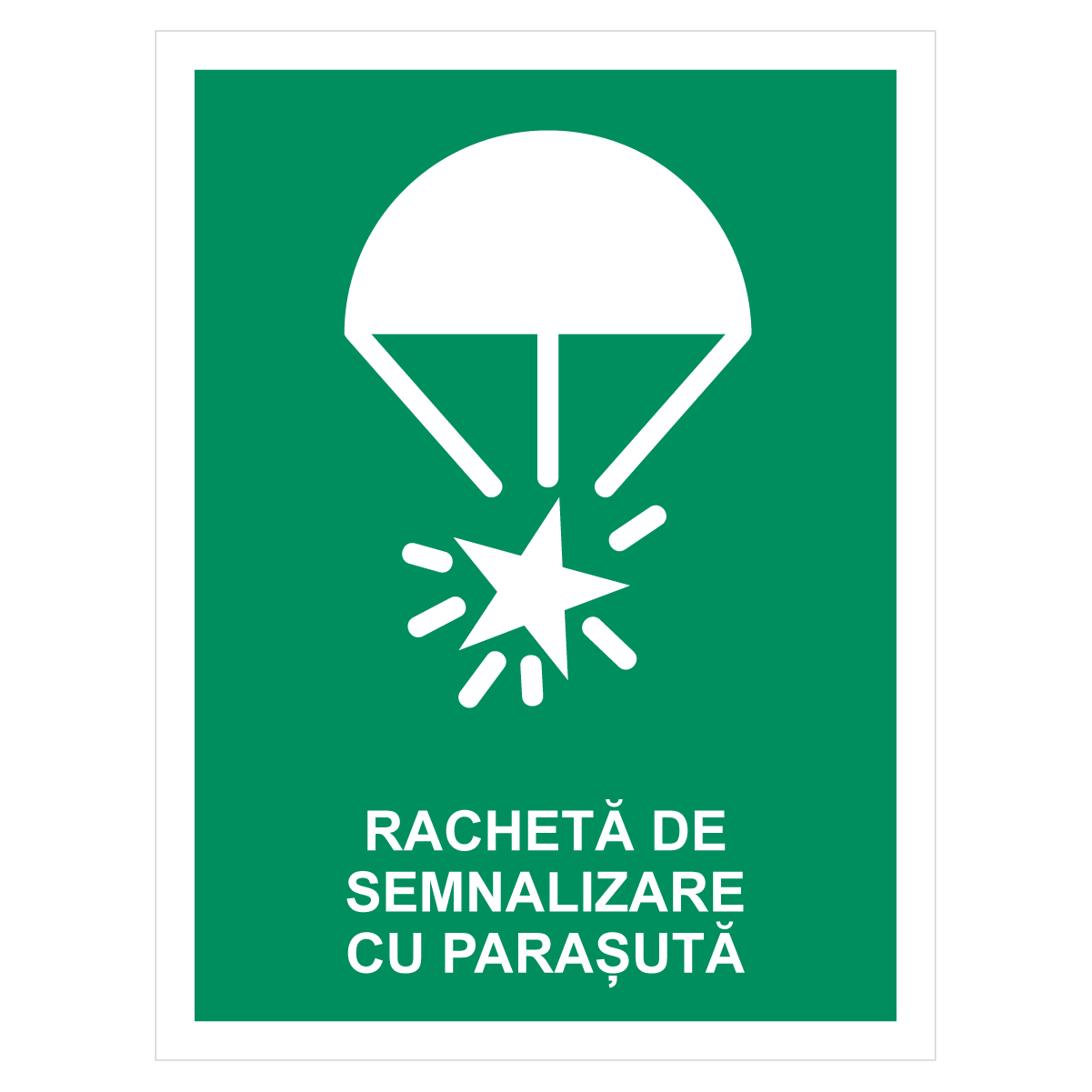 Sticker Rachetă de semnalizare cu parașută