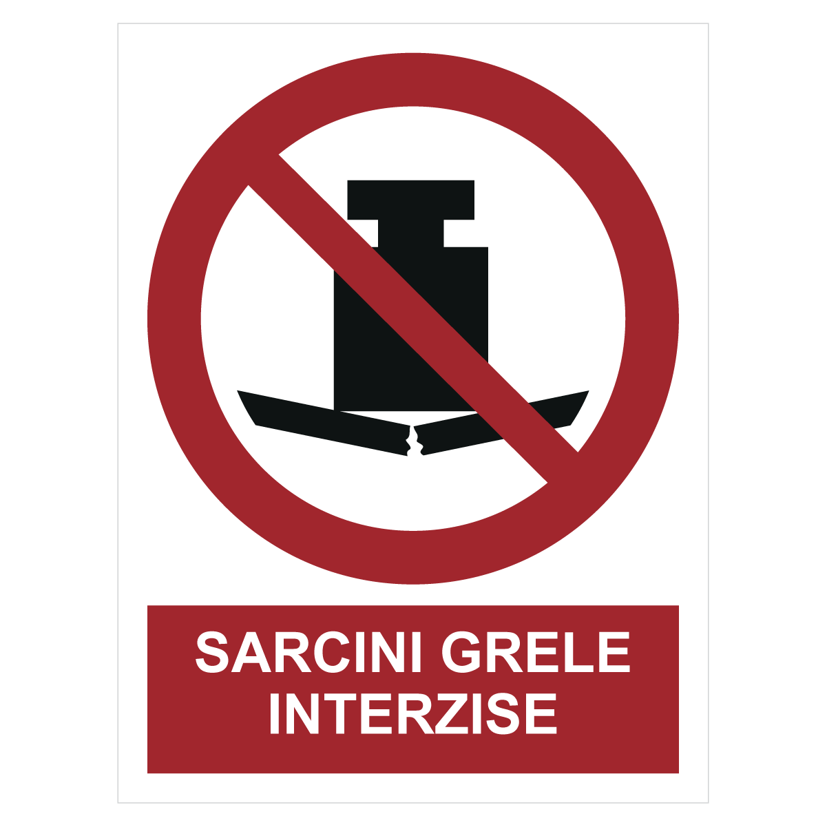 Sticker Sarcini grele interzise