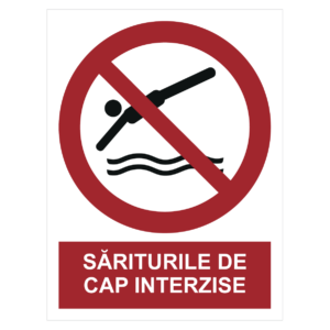 Sticker Săriturile de cap interzise