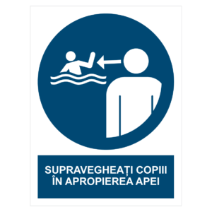 Sticker Supravegheați copiii în apropierea apei