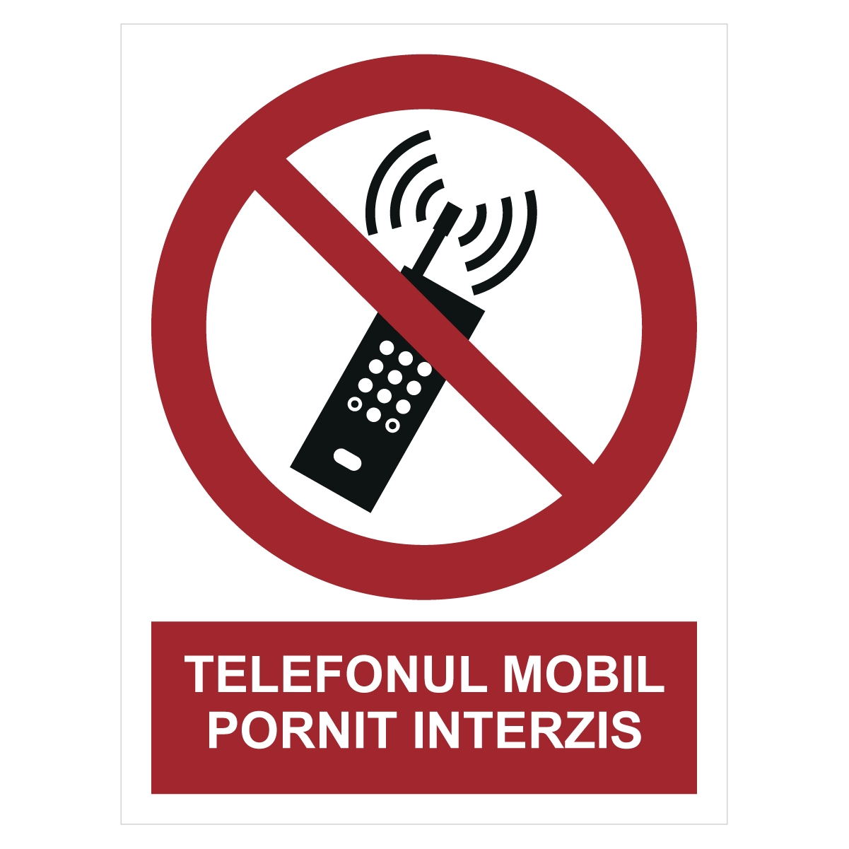 Sticker Telefonul mobil pornit interzis