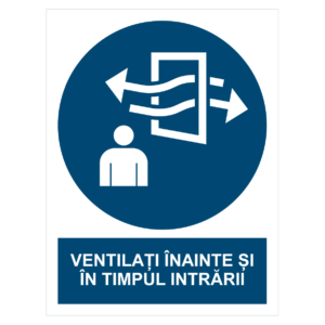Sticker Ventilați înainte și în timpul intrării