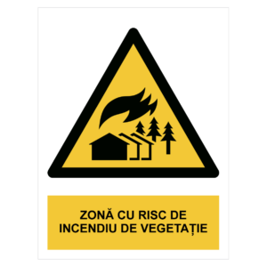 Sticker Zonă cu risc de incendiu de vegetație