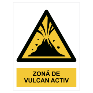 Sticker Zonă de vulcan activ